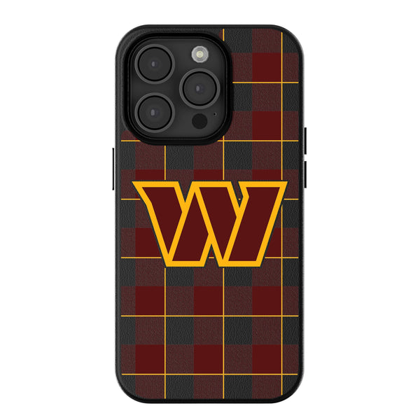 Washington Commanders Plaid iPhone MagSafe Compatible Phone Case for Apple iPhone