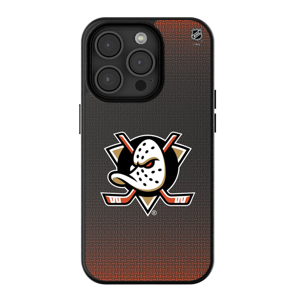 Anaheim Ducks Linen iPhone MagSafe Compatible Phone Case for Apple iPhone