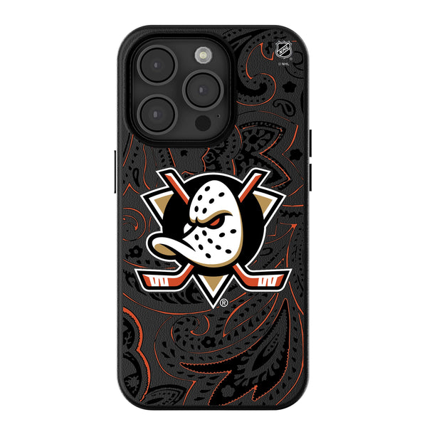 Anaheim Ducks Paisley iPhone MagSafe Compatible Phone Case