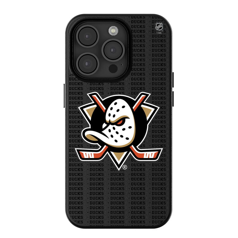 Anaheim Ducks Text Backdrop iPhone MagSafe Compatible Phone Case for Apple iPhone