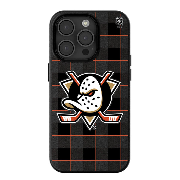 Anaheim Ducks Plaid iPhone MagSafe Compatible Phone Case