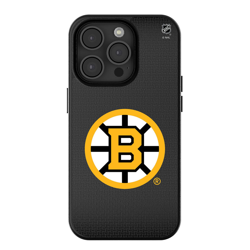 Boston Bruins Linen iPhone MagSafe Compatible Phone Case for Apple iPhone