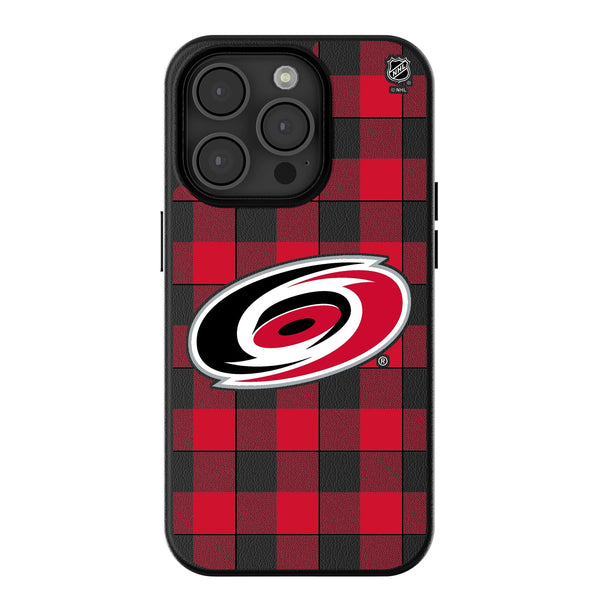 Carolina Hurricanes Plaid iPhone MagSafe Compatible Phone Case