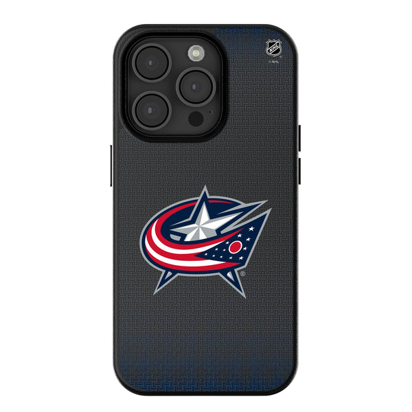 Columbus Blue Jackets Linen iPhone MagSafe Compatible Phone Case for Apple iPhone