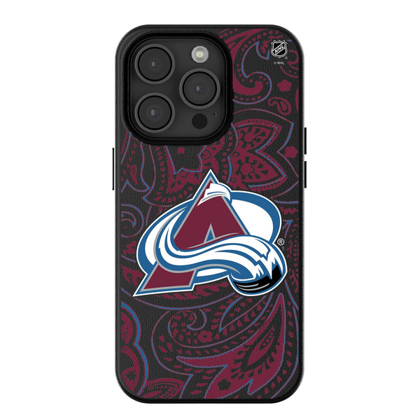 Colorado Avalanche Paisley iPhone MagSafe Compatible Phone Case