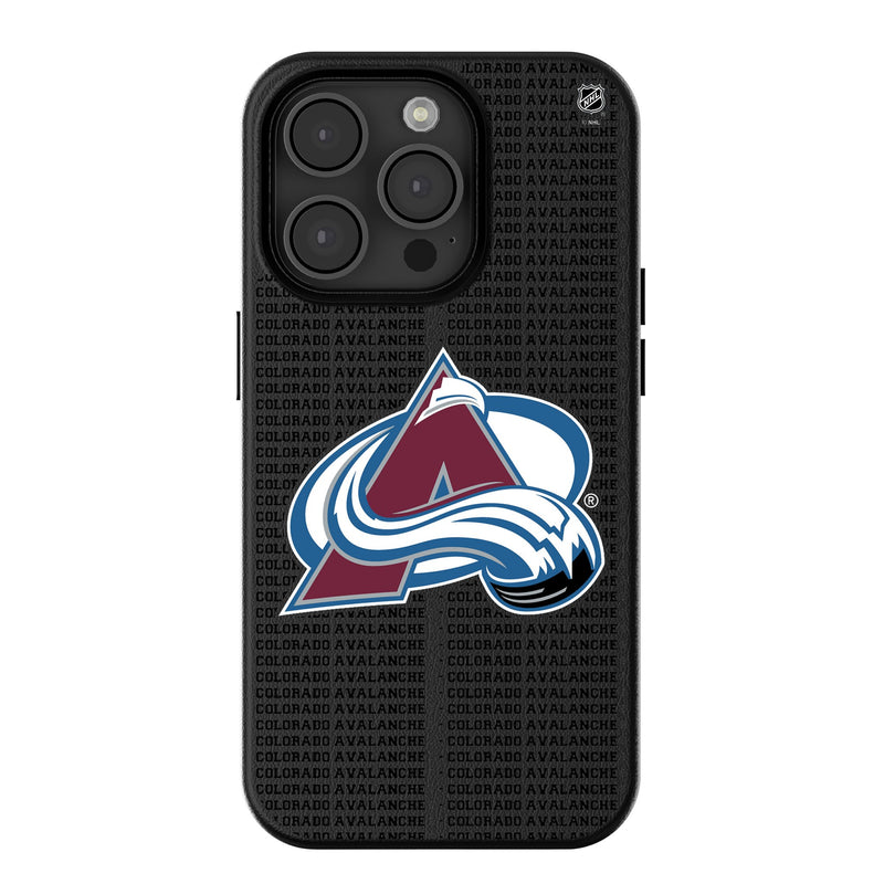 Colorado Avalanche Text Backdrop iPhone MagSafe Compatible Phone Case for Apple iPhone