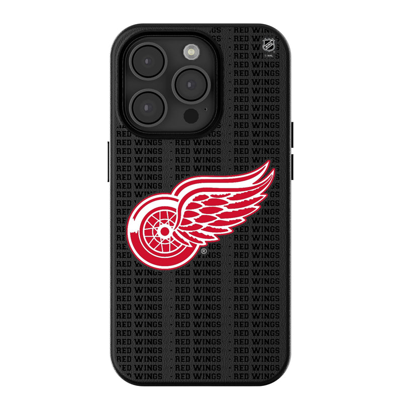 Detroit Red Wings Text Backdrop iPhone MagSafe Compatible Phone Case for Apple iPhone