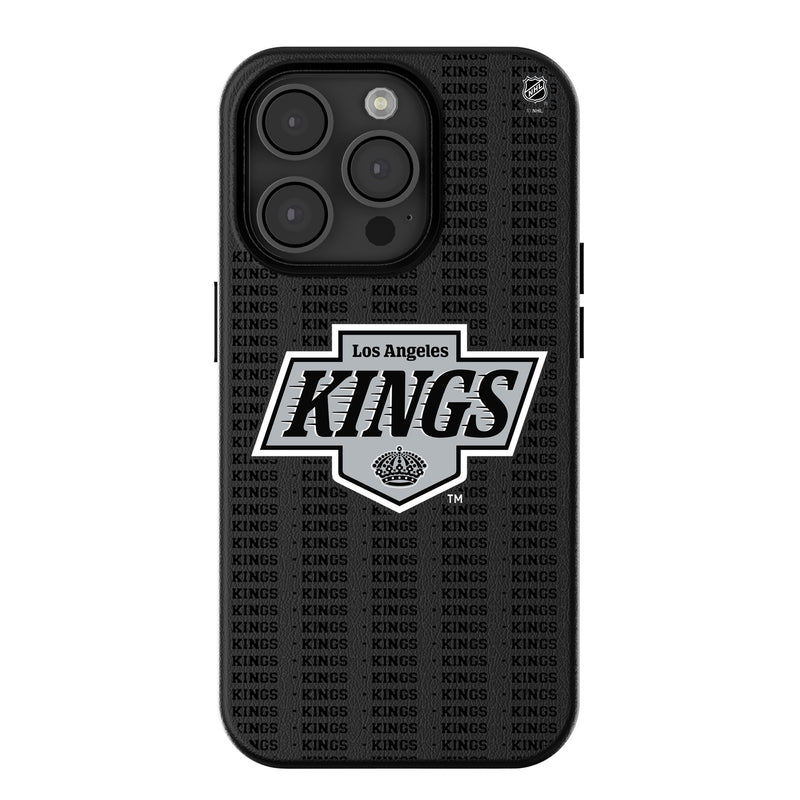 LA Kings Text Backdrop iPhone MagSafe Compatible Phone Case for Apple iPhone