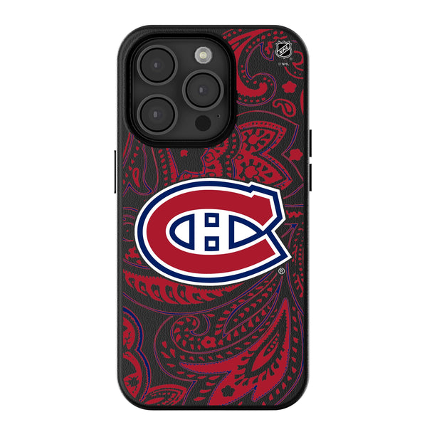 Montreal Canadiens Paisley iPhone MagSafe Compatible Phone Case