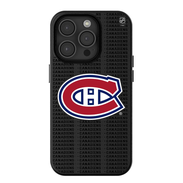 Montreal Canadiens Text Backdrop iPhone MagSafe Compatible Phone Case for Apple iPhone
