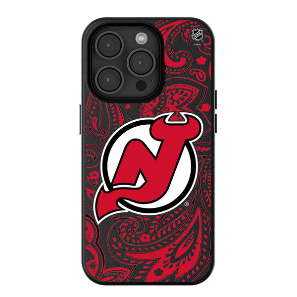 New Jersey Devils Paisley iPhone MagSafe Compatible Phone Case