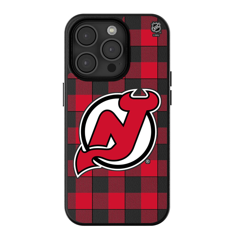 New Jersey Devils Plaid iPhone MagSafe Compatible Phone Case