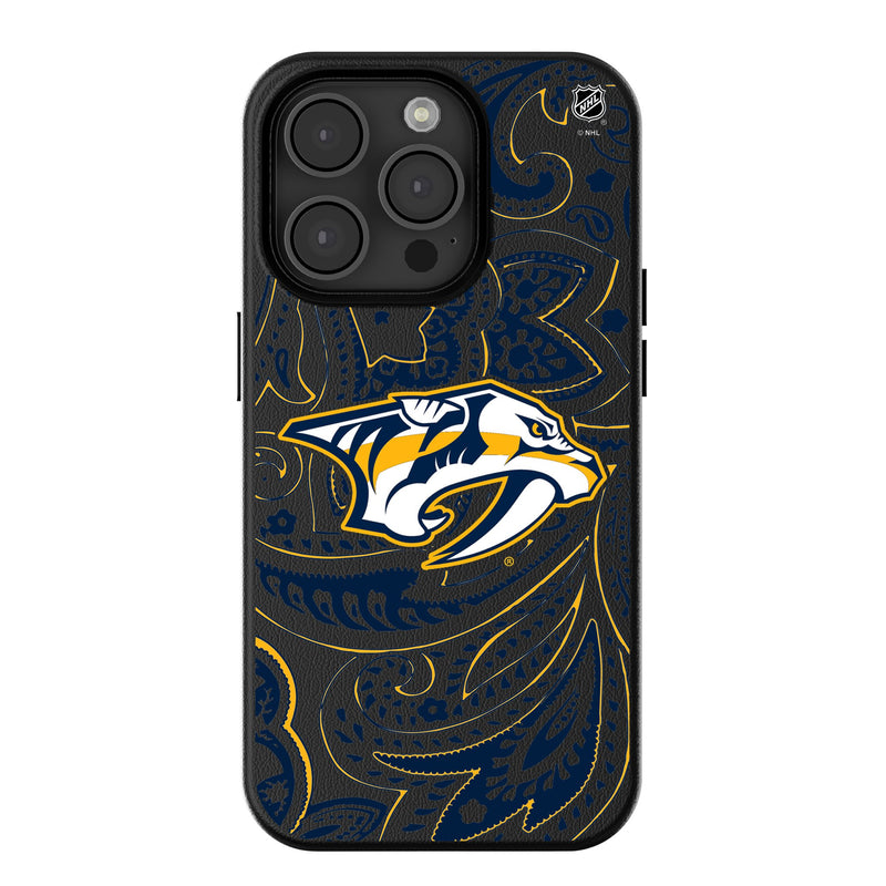 Nashville Predators Paisley iPhone MagSafe Compatible Phone Case