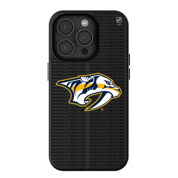 Nashville Predators Text Backdrop iPhone MagSafe Compatible Phone Case for Apple iPhone