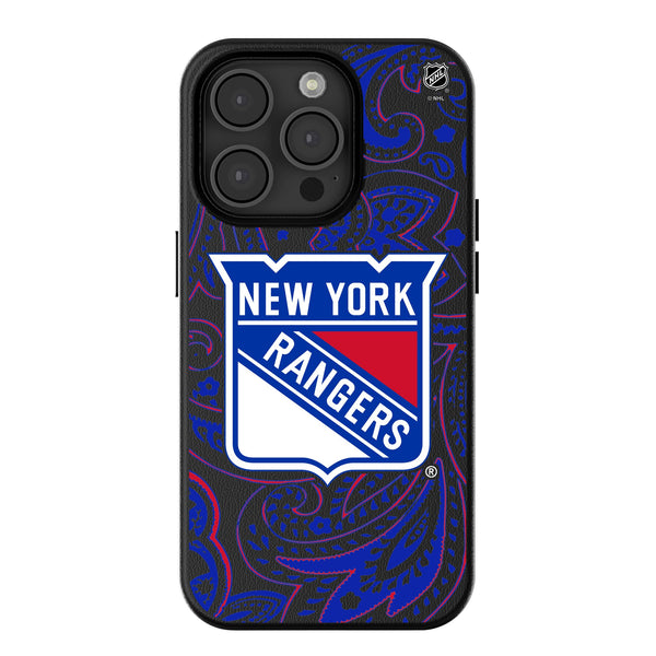 New York Rangers Paisley iPhone MagSafe Compatible Phone Case