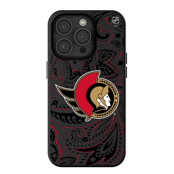 Ottawa Senators Paisley iPhone MagSafe Compatible Phone Case