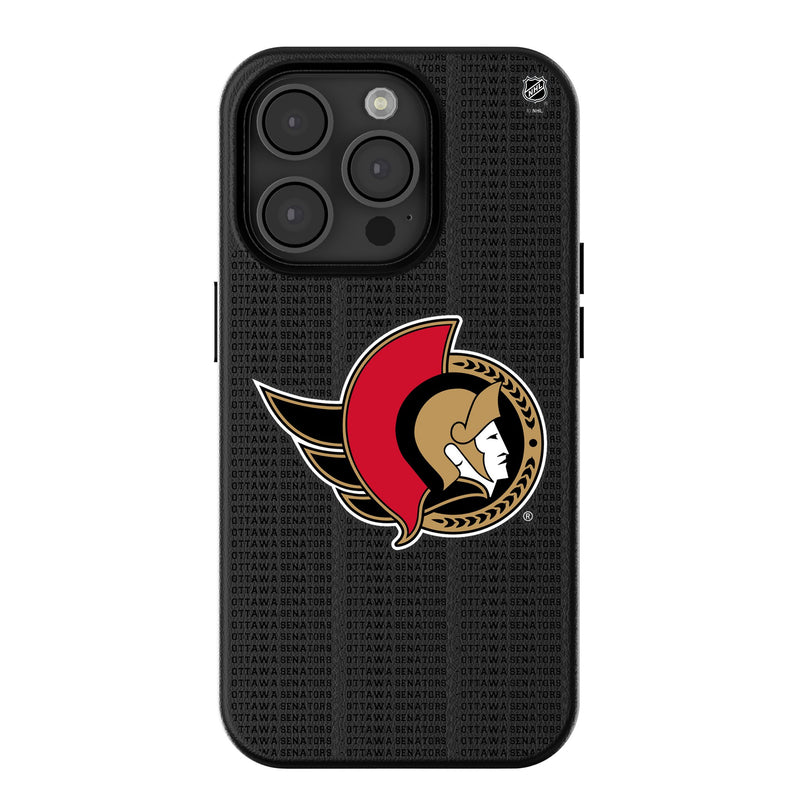 Ottawa Senators Text Backdrop iPhone MagSafe Compatible Phone Case