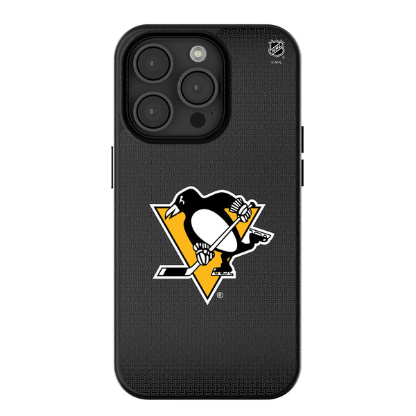 Pittsburgh Penguins Linen iPhone MagSafe Compatible Phone Case for Apple iPhone