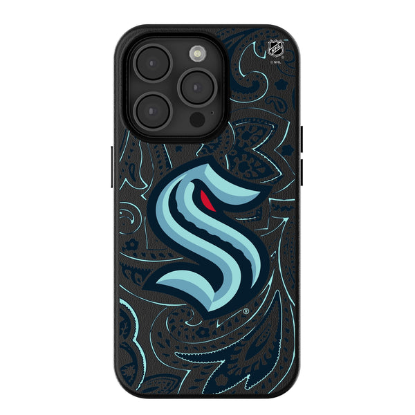 Seattle Kraken Paisley iPhone MagSafe Compatible Phone Case