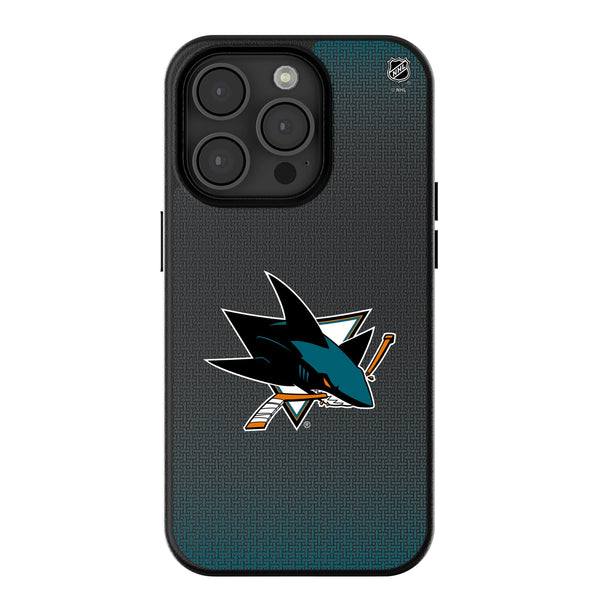 San Jose Sharks Linen iPhone MagSafe Compatible Phone Case for Apple iPhone