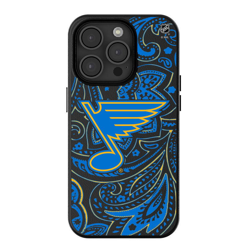 St. Louis Blues Paisley iPhone MagSafe Compatible Phone Case for Apple iPhone