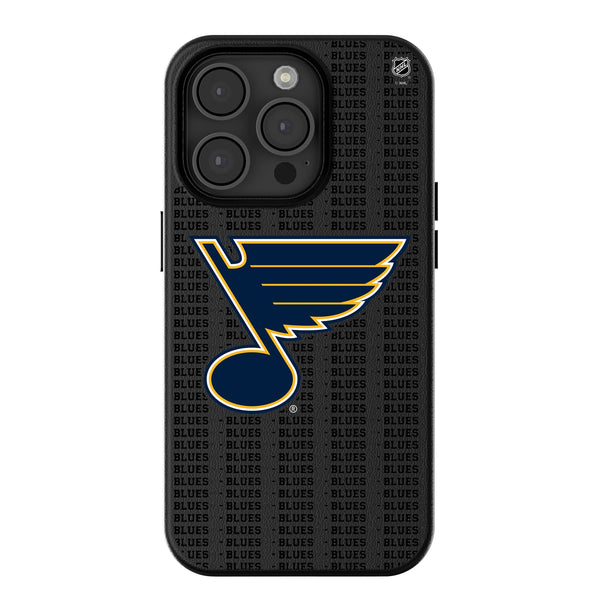 St. Louis Blues Text Backdrop iPhone MagSafe Compatible Phone Case for Apple iPhone
