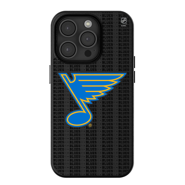 St. Louis Blues Text Backdrop iPhone MagSafe Compatible Phone Case for Apple iPhone