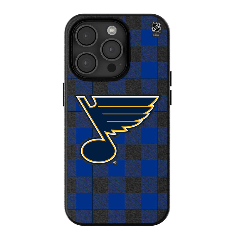 St. Louis Blues Plaid iPhone MagSafe Compatible Phone Case