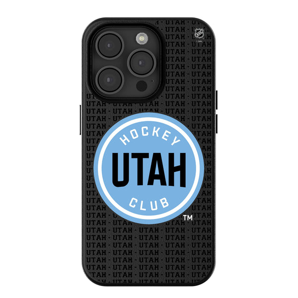 Utah Hockey Club Text Backdrop iPhone MagSafe Compatible Phone Case for Apple iPhone