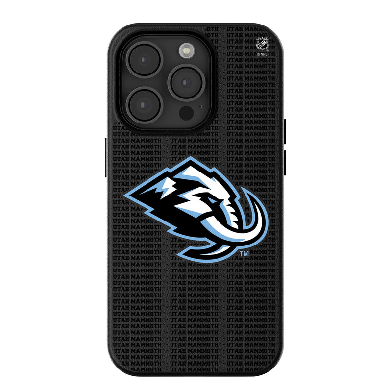 Utah Mammoth Text Backdrop iPhone MagSafe Compatible Phone Case for Apple iPhone