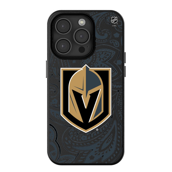 Vegas Golden Knights Paisley iPhone MagSafe Compatible Phone Case