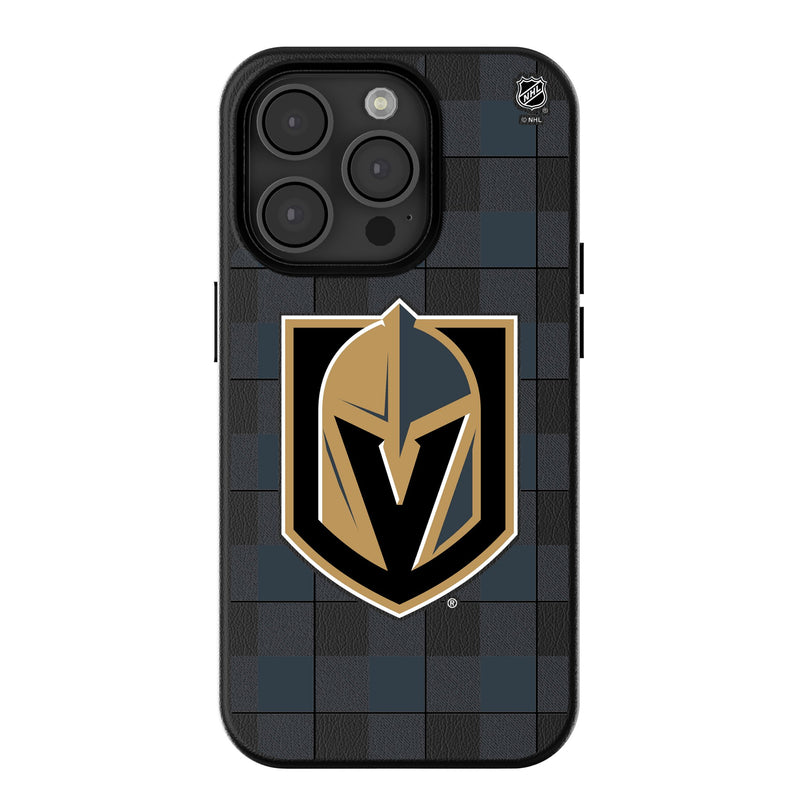 Vegas Golden Knights Plaid iPhone MagSafe Compatible Phone Case