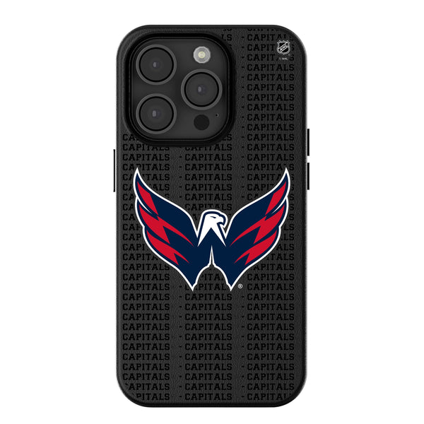 Washington Capitals Text Backdrop iPhone MagSafe Compatible Phone Case for Apple iPhone