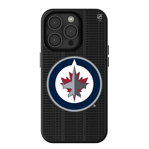 Winnipeg Jets Text Backdrop iPhone MagSafe Compatible Phone Case for Apple iPhone