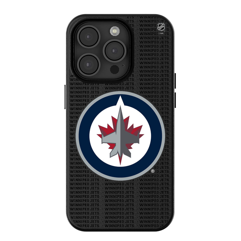 Winnipeg Jets Text Backdrop iPhone MagSafe Compatible Phone Case for Apple iPhone