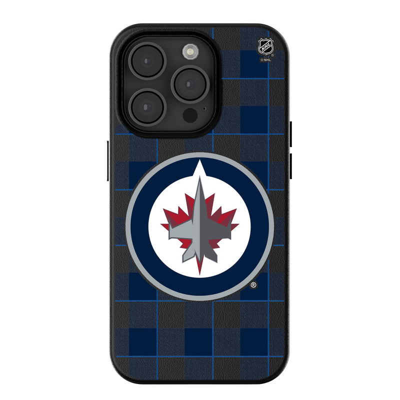 Winnipeg Jets Plaid iPhone MagSafe Compatible Phone Case