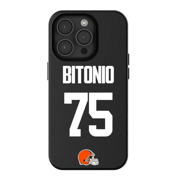 Joel Bitonio Cleveland Browns 75 Ready iPhone MagSafe Compatible Phone Case for Apple iPhone