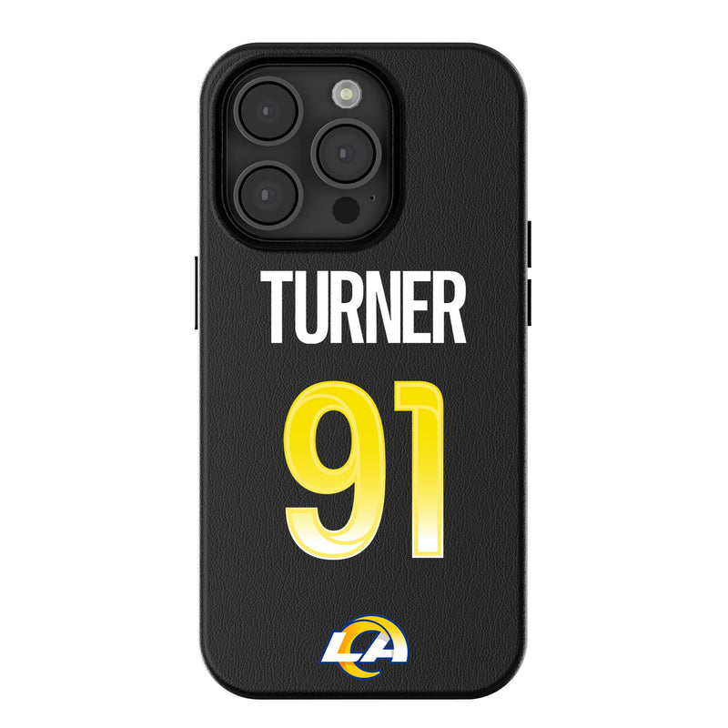 Kobie Turner Los Angeles Rams 91 Ready iPhone MagSafe Compatible Phone Case for Apple iPhone