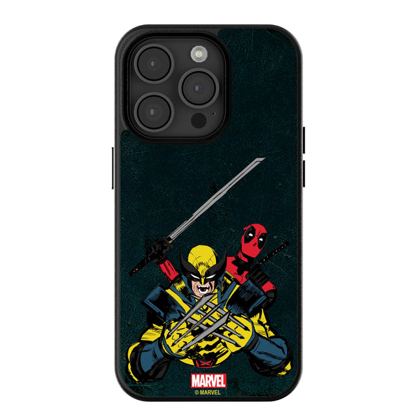 Marvel Deadpool Wolverine Badge iPhone MagSafe Compatible Phone Case