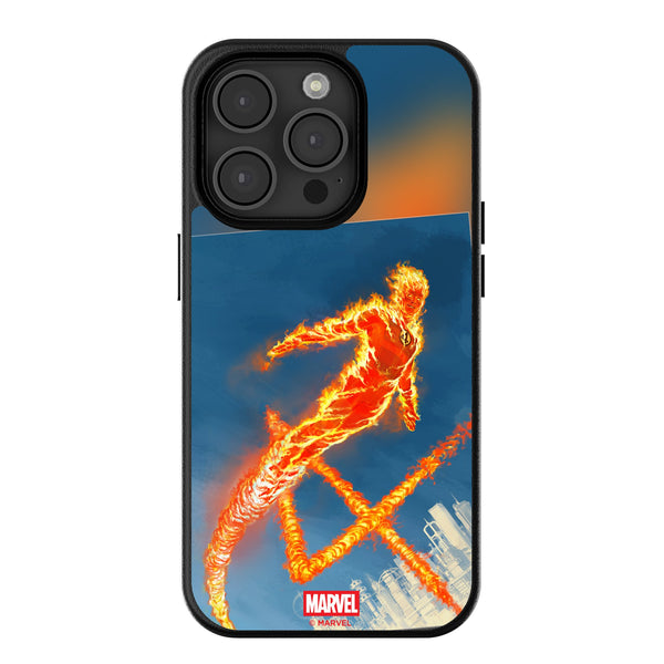 Marvel Human Torch Cover Art iPhone MagSafe Compatible Phone Case for Apple iPhone