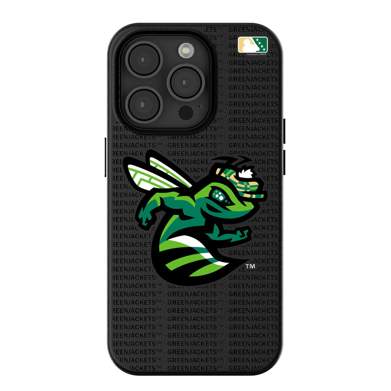 Augusta GreenJackets Text Backdrop iPhone MagSafe Compatible Phone Case