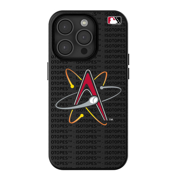 Albuquerque Isotopes Text Backdrop iPhone MagSafe Compatible Phone Case