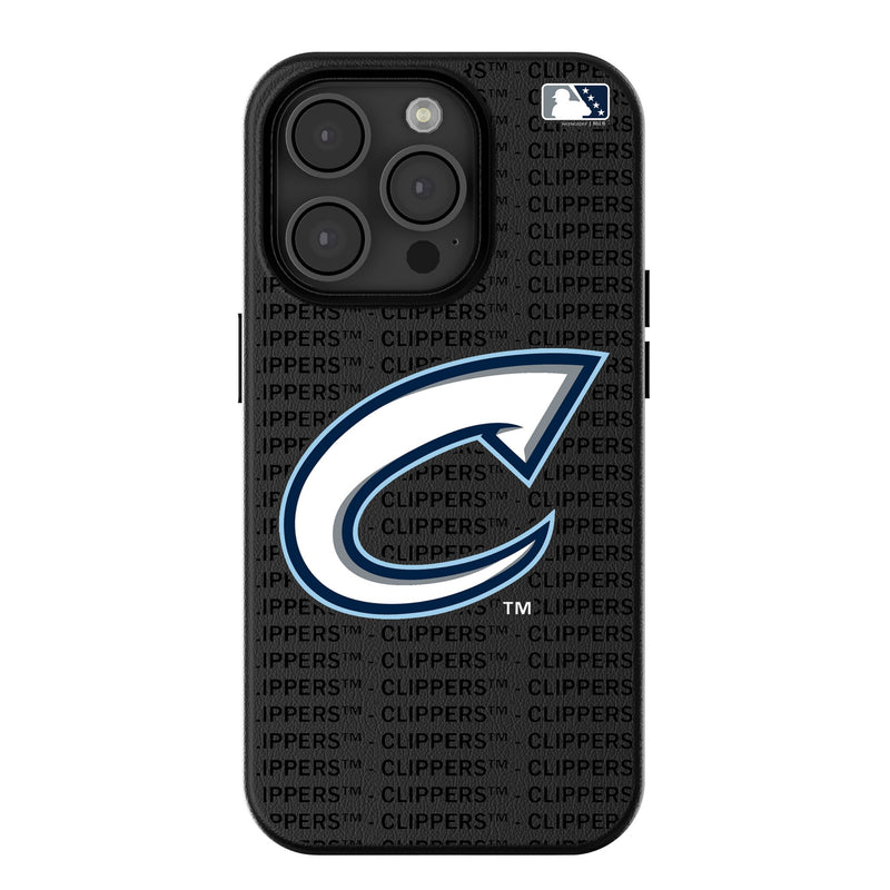 Columbus Clippers Text Backdrop iPhone MagSafe Compatible Phone Case