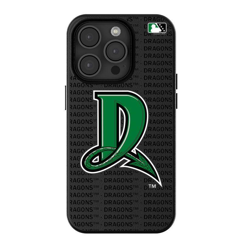 Dayton Dragons Text Backdrop iPhone MagSafe Compatible Phone Case