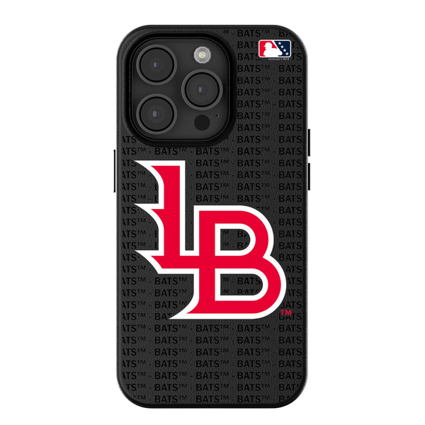 Louisville Bats Text Backdrop iPhone MagSafe Compatible Phone Case