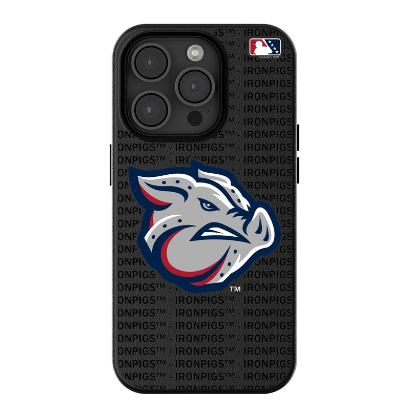 Lehigh Valley IronPigs Text Backdrop iPhone MagSafe Compatible Phone Case