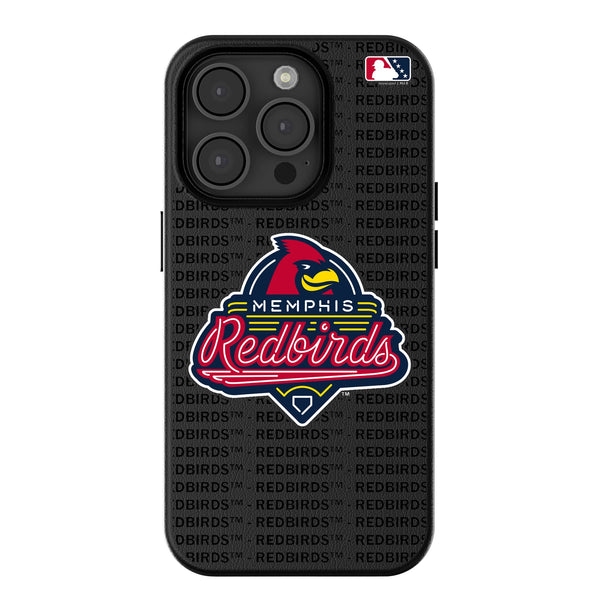 Memphis Redbirds Text Backdrop iPhone MagSafe Compatible Phone Case