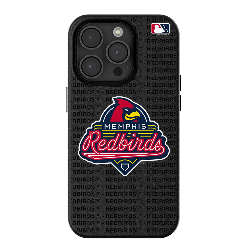 Memphis Redbirds Text Backdrop iPhone MagSafe Compatible Phone Case