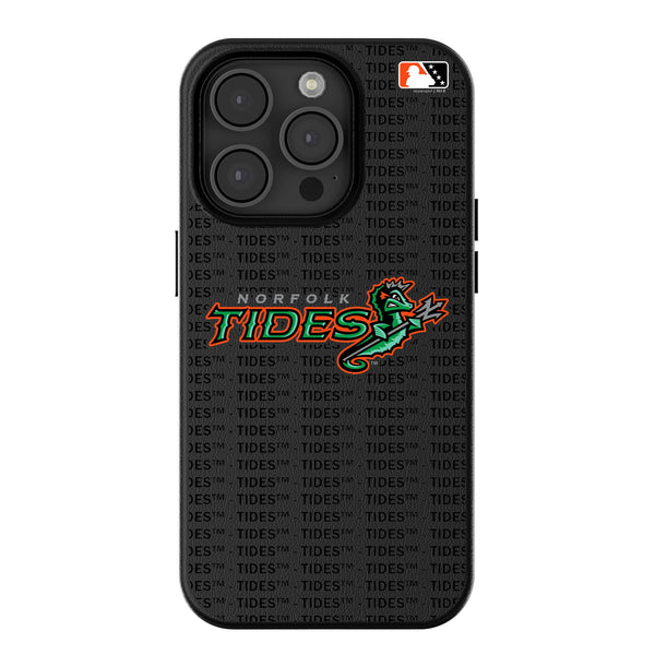 Norfolk Tides Text Backdrop iPhone MagSafe Compatible Phone Case