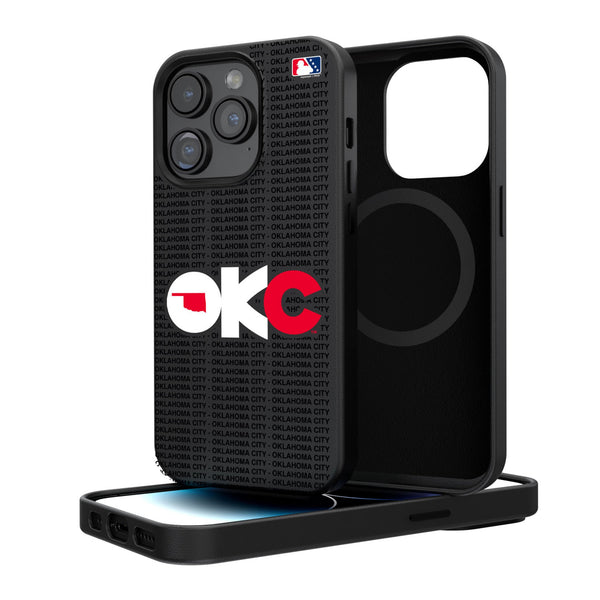 Oklahoma City Baseball Club Text Backdrop iPhone Magnetic Phone Case